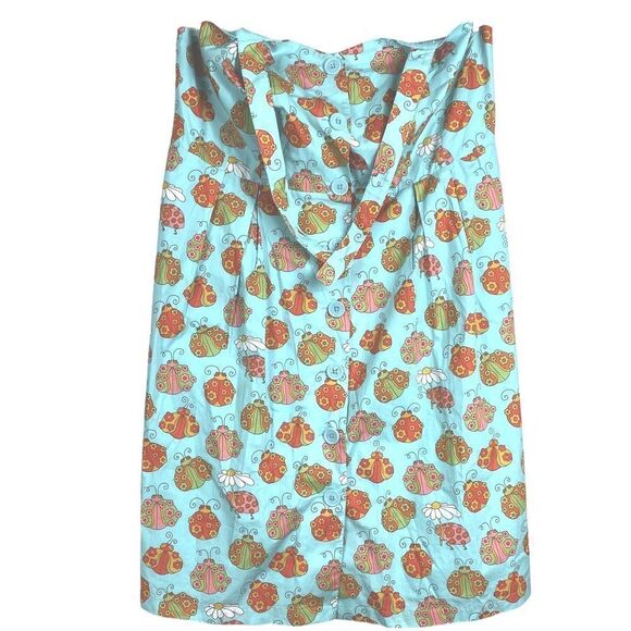 ModCloth x Marisol Muro Wm’s Sz XXL Blue Ladybug Aligned Destiny Fit Flare Dress - Picture 5 of 8